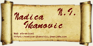 Nadica Ikanović vizit kartica